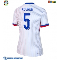 Fotballdrakt Dame Frankrike Jules Kounde #5 Bortedrakt EM 2024 Kortermet